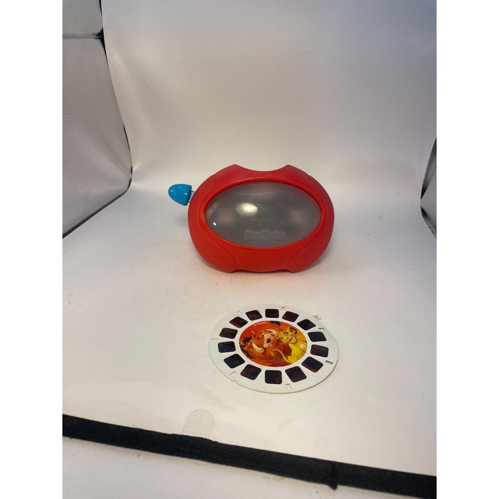 1998 Mattel View-Master 3d Virtual Viewer Red w/ Blue Lever #35589 (LL4)